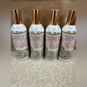 Vintage Crabtree & Evelyn Apple Room Spray Collection with Gold Accents 1 New
